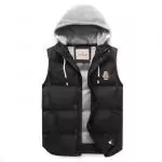 moncler doudoune sans manches a capuche hoodie classic black